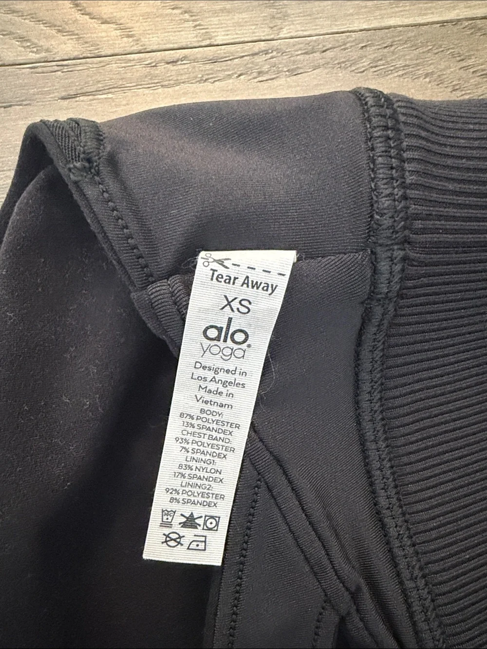 ALO Yoga Black Racerback Ribbed-Band Sports Bra